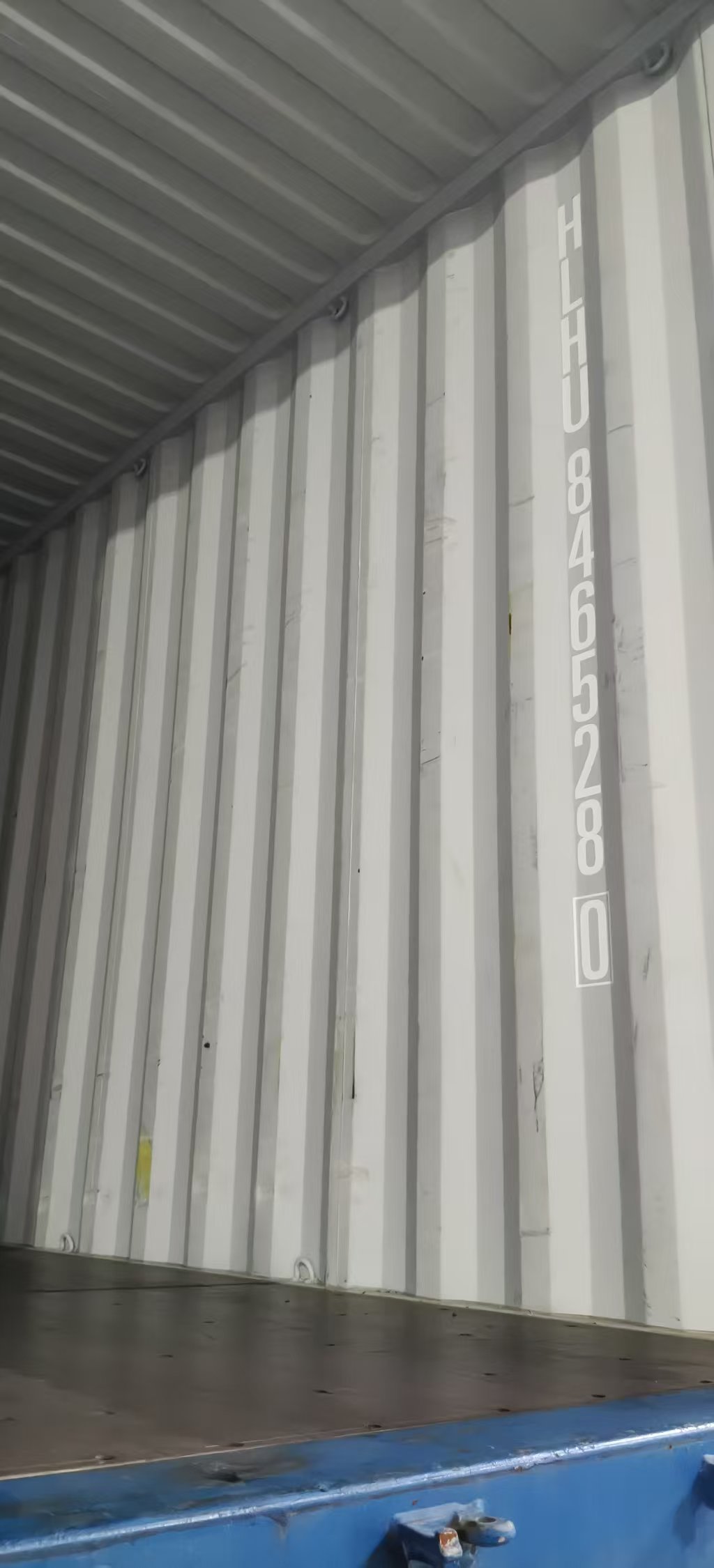Shipping container interior ready for loading