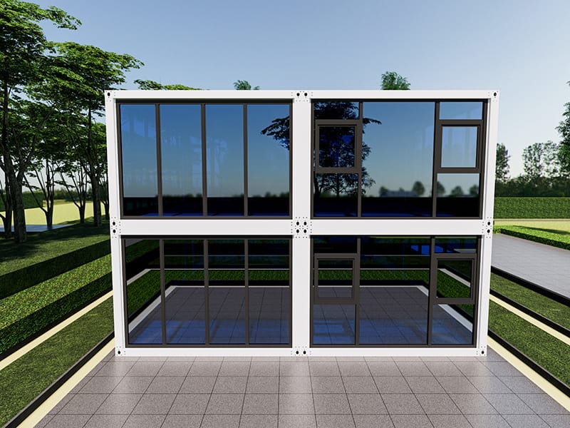 Glass-Walled Container Office