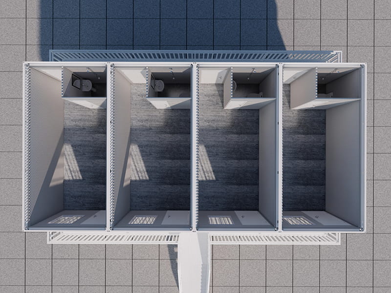Two-Storey Container Motel with 8 Guest Rooms