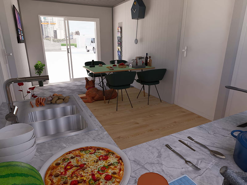 54 m² Container Home with Kitchen and Bathroom