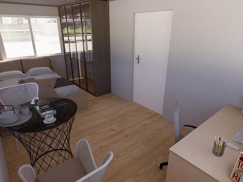 54 m² Container Home with Kitchen and Bathroom