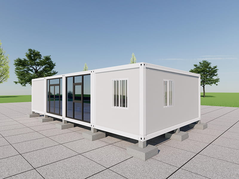 2-Bedroom, 2-Bathroom Container Home with Privacy Glass