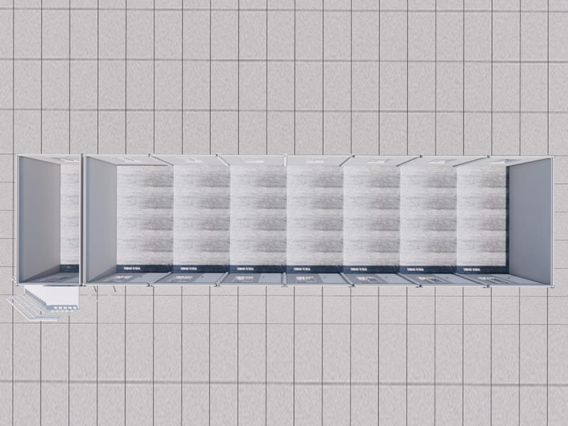 Two-Storey Container Office Built Inside a Warehouse