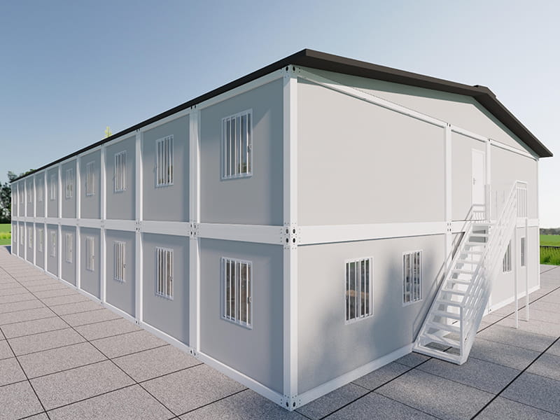Two-Storey Container Dormitory Building with Canteen