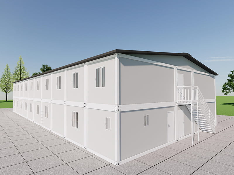 Two-Storey Container Dormitory Building with Canteen