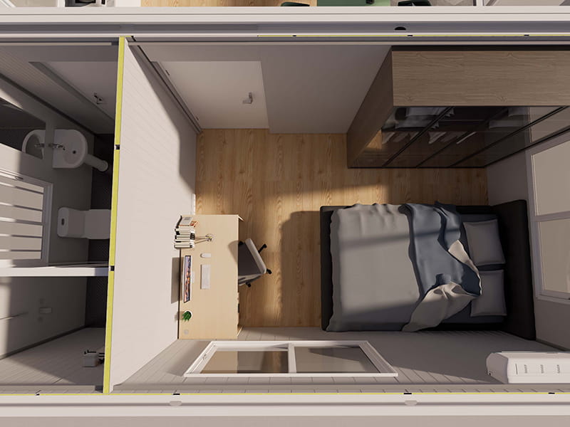 54 m² Container Home with Kitchen and Bathroom