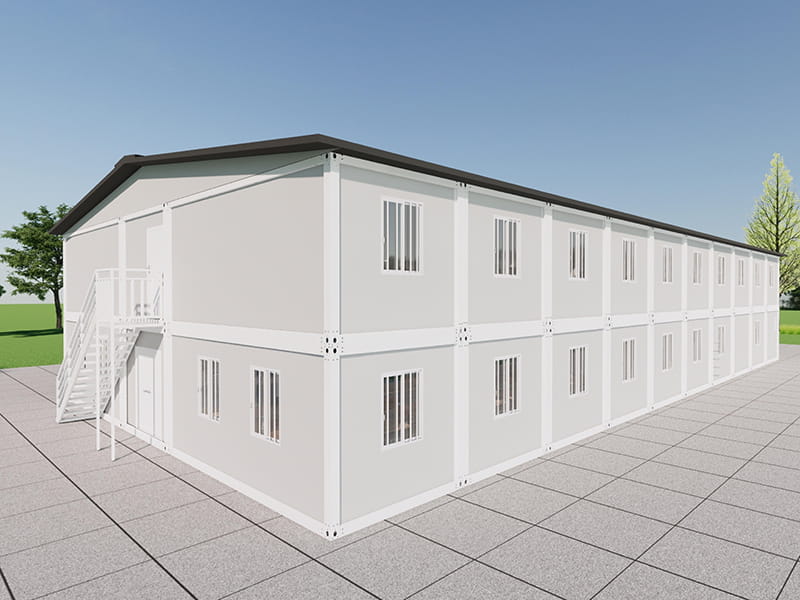 Two-Storey Container Dormitory Building with Canteen