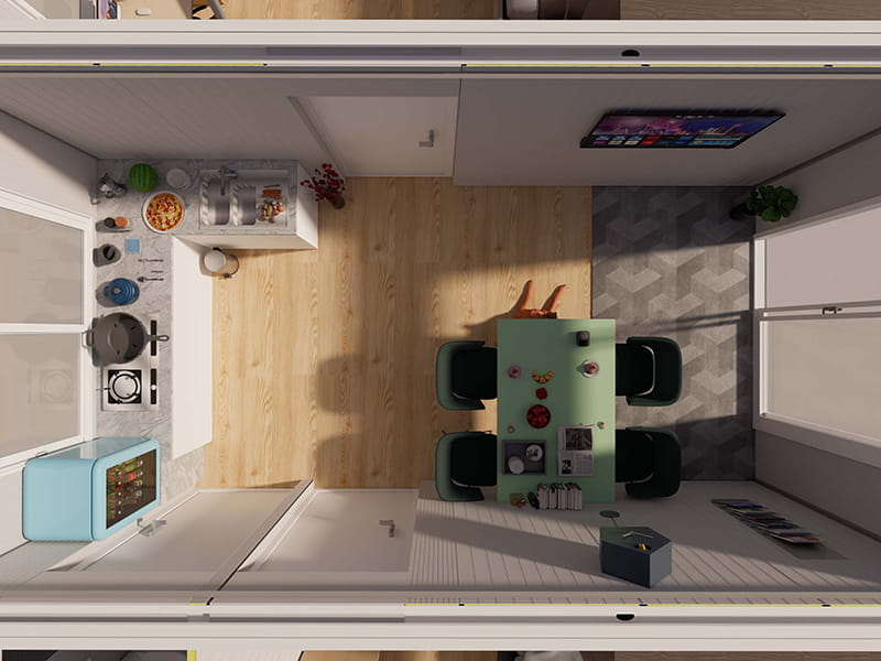 54 m² Container Home with Kitchen and Bathroom