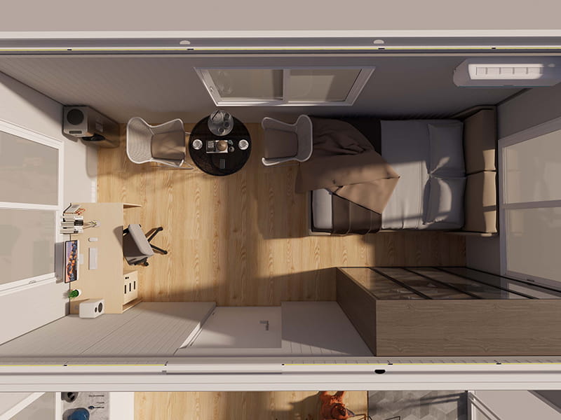 54 m² Container Home with Kitchen and Bathroom