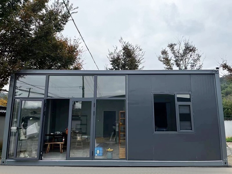 Dark Gray Glass Container House